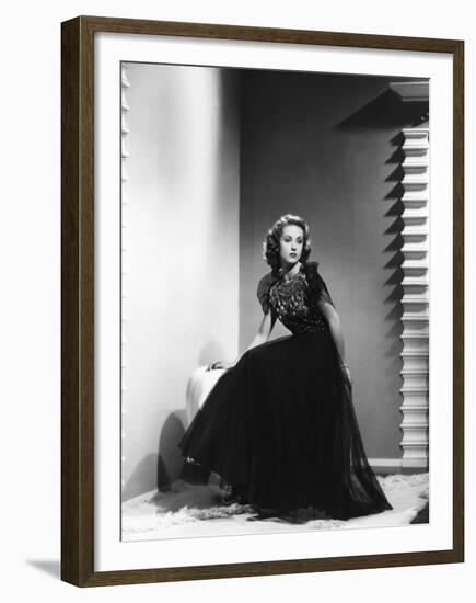 Danielle Darrieux, 1938 (b/w photo)-null-Framed Photo