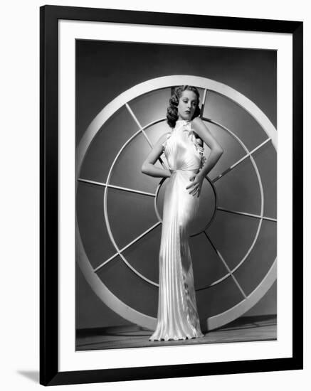 Danielle Darrieux, 1938 (b/w photo)-null-Framed Photo