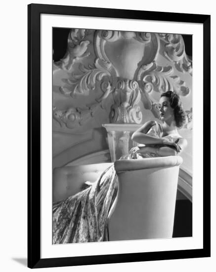 Danielle Darrieux by Ray Jones of Universal Studio 1937 (b/w photo)-null-Framed Photo