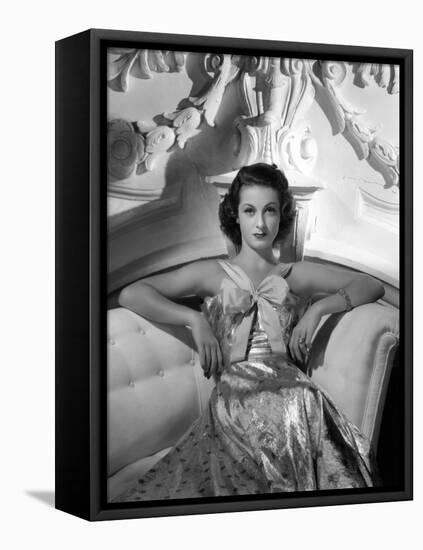 Danielle Darrieux by Ray Jones of Universal Studio, 1937 (b/w photo)-null-Framed Stretched Canvas