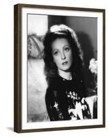 Danielle Darrieux, c. 1940 (b/w photo)-null-Framed Photo