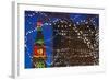 Daniels and Fisher Clock Tower with Christmas Lights, Denver, Colorado, USA-Walter Bibikow-Framed Photographic Print