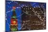 Daniels and Fisher Clock Tower with Christmas Lights, Denver, Colorado, USA-Walter Bibikow-Mounted Photographic Print