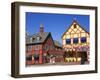 Danish Architecture on Alisal Road, Solvang, Santa Barbara County, Central California-Richard Cummins-Framed Photographic Print