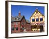 Danish Architecture on Alisal Road, Solvang, Santa Barbara County, Central California-Richard Cummins-Framed Photographic Print