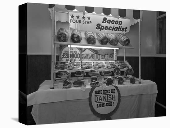 Danish Bacon Pre Packed Meat Display, Kilnhurst, South Yorkshire, 1963-Michael Walters-Stretched Canvas