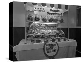 Danish Bacon Pre Packed Meat Display, Kilnhurst, South Yorkshire, 1963-Michael Walters-Stretched Canvas