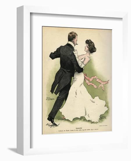 Danish Couple 1902-Paul Fischer-Framed Art Print