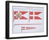 Danish Flags, from a French Book of Flags, c.1819-null-Framed Giclee Print