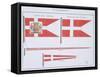 Danish Flags, from a French Book of Flags, c.1819-null-Framed Stretched Canvas