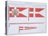 Danish Flags, from a French Book of Flags, c.1819-null-Stretched Canvas