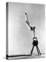 Danish Gymnastics Champion Hans Elmann Executing High Front Vault-Gjon Mili-Stretched Canvas