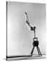 Danish Gymnastics Champion Hans Elmann Executing High Front Vault-Gjon Mili-Stretched Canvas
