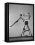 Danish Gymnasts Erik Hansen Followed by John Thomsen Do High Thief Jump as Team Member Braces Buck-Gjon Mili-Framed Stretched Canvas