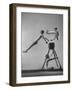 Danish Gymnasts Erik Hansen Followed by John Thomsen Do High Thief Jump as Team Member Braces Buck-Gjon Mili-Framed Photographic Print