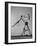 Danish Gymnasts Erik Hansen Followed by John Thomsen Do High Thief Jump as Team Member Braces Buck-Gjon Mili-Framed Photographic Print