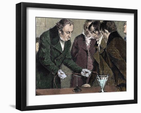 Danish Physicist and Chemist. Oersted Discovers Electromagnetism-Prisma Archivo-Framed Photographic Print