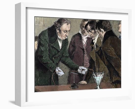 Danish Physicist and Chemist. Oersted Discovers Electromagnetism-Prisma Archivo-Framed Photographic Print