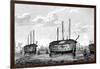 Danish Prison-Ships 'Dronning Maria' and 'Waldemar, Copenhagen, 1848-1849-null-Framed Giclee Print