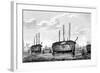 Danish Prison-Ships 'Dronning Maria' and 'Waldemar, Copenhagen, 1848-1849-null-Framed Giclee Print