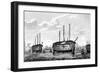 Danish Prison-Ships 'Dronning Maria' and 'Waldemar, Copenhagen, 1848-1849-null-Framed Giclee Print