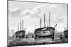 Danish Prison-Ships 'Dronning Maria' and 'Waldemar, Copenhagen, 1848-1849-null-Mounted Giclee Print