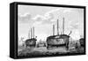 Danish Prison-Ships 'Dronning Maria' and 'Waldemar, Copenhagen, 1848-1849-null-Framed Stretched Canvas