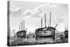 Danish Prison-Ships 'Dronning Maria' and 'Waldemar, Copenhagen, 1848-1849-null-Stretched Canvas