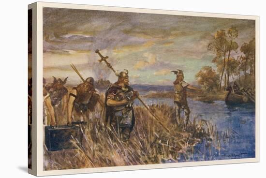 Danish Raiders in the Coastal Marshlands of East Anglia-Allen Stewart-Stretched Canvas