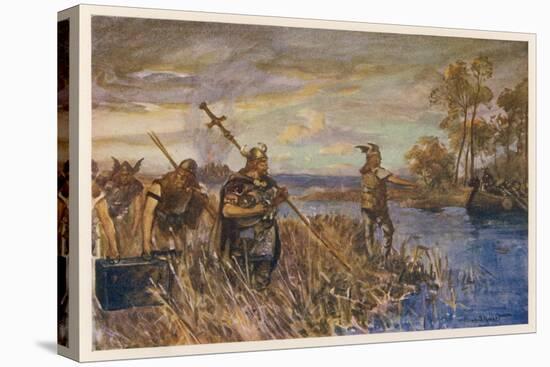 Danish Raiders in the Coastal Marshlands of East Anglia-Allen Stewart-Stretched Canvas