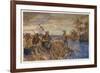 Danish Raiders in the Coastal Marshlands of East Anglia-Allen Stewart-Framed Art Print