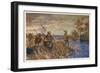 Danish Raiders in the Coastal Marshlands of East Anglia-Allen Stewart-Framed Art Print