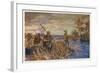 Danish Raiders in the Coastal Marshlands of East Anglia-Allen Stewart-Framed Art Print