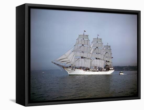 Danish Schooner Danmark-Ray Krantz-Framed Stretched Canvas