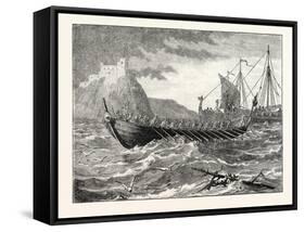 Danish Ships-null-Framed Stretched Canvas