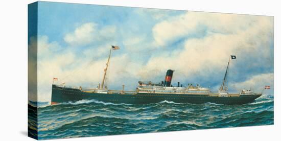 Danish Steamship-Antonio Jacobsen-Stretched Canvas