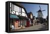 Danish-Styled Street and Windmill-Stuart Black-Framed Stretched Canvas