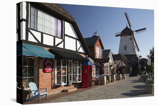 Danish-Styled Street and Windmill-Stuart Black-Stretched Canvas