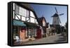 Danish-Styled Street and Windmill-Stuart Black-Framed Stretched Canvas