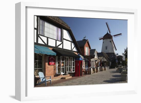 Danish-Styled Street and Windmill-Stuart Black-Framed Photographic Print