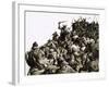 Danish Vikings Attack the British Forces under King Alfred-C.l. Doughty-Framed Giclee Print