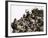 Danish Vikings Attack the British Forces under King Alfred-C.l. Doughty-Framed Giclee Print