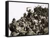 Danish Vikings Attack the British Forces under King Alfred-C.l. Doughty-Framed Stretched Canvas