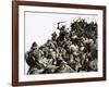 Danish Vikings Attack the British Forces under King Alfred-C.l. Doughty-Framed Giclee Print