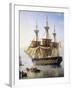 Danish Warship at Anchor in Harbor of Copenhagen-Carl Johan Neumann-Framed Giclee Print