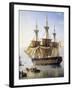 Danish Warship at Anchor in Harbor of Copenhagen-Carl Johan Neumann-Framed Giclee Print