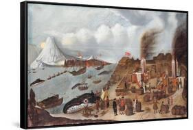 Danish whaling station, 1634-Abraham Speeck-Framed Stretched Canvas