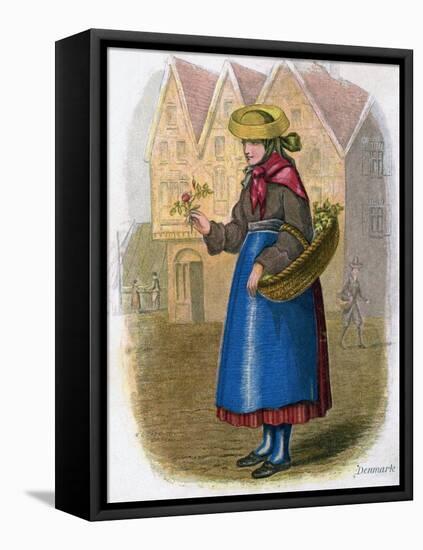 Danish Woman Selling Flowers, 1809-W Dickes-Framed Stretched Canvas