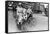 Danish Women Cyclist-null-Framed Stretched Canvas