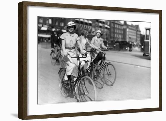 Danish Women Cyclist-null-Framed Photographic Print